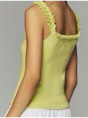 Target Lime Green Ruffle Strap Tank Top. size girls kids. 14 junior. New.